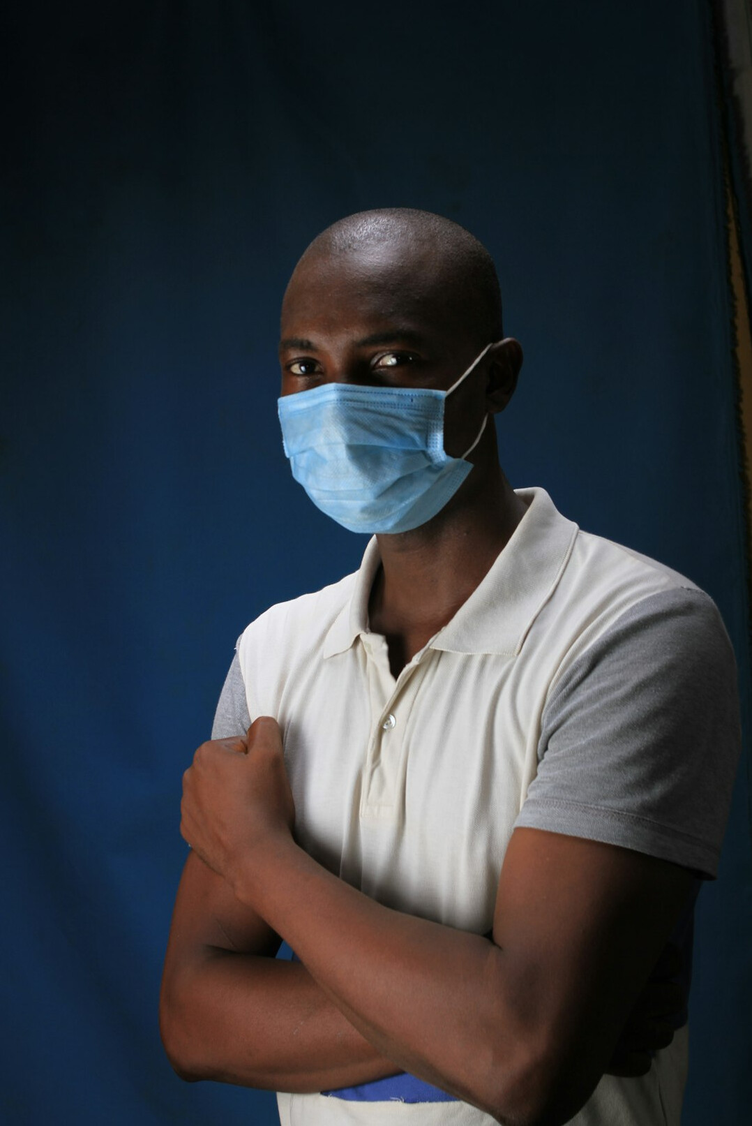 Studio portrait of a man news monitoring trainer